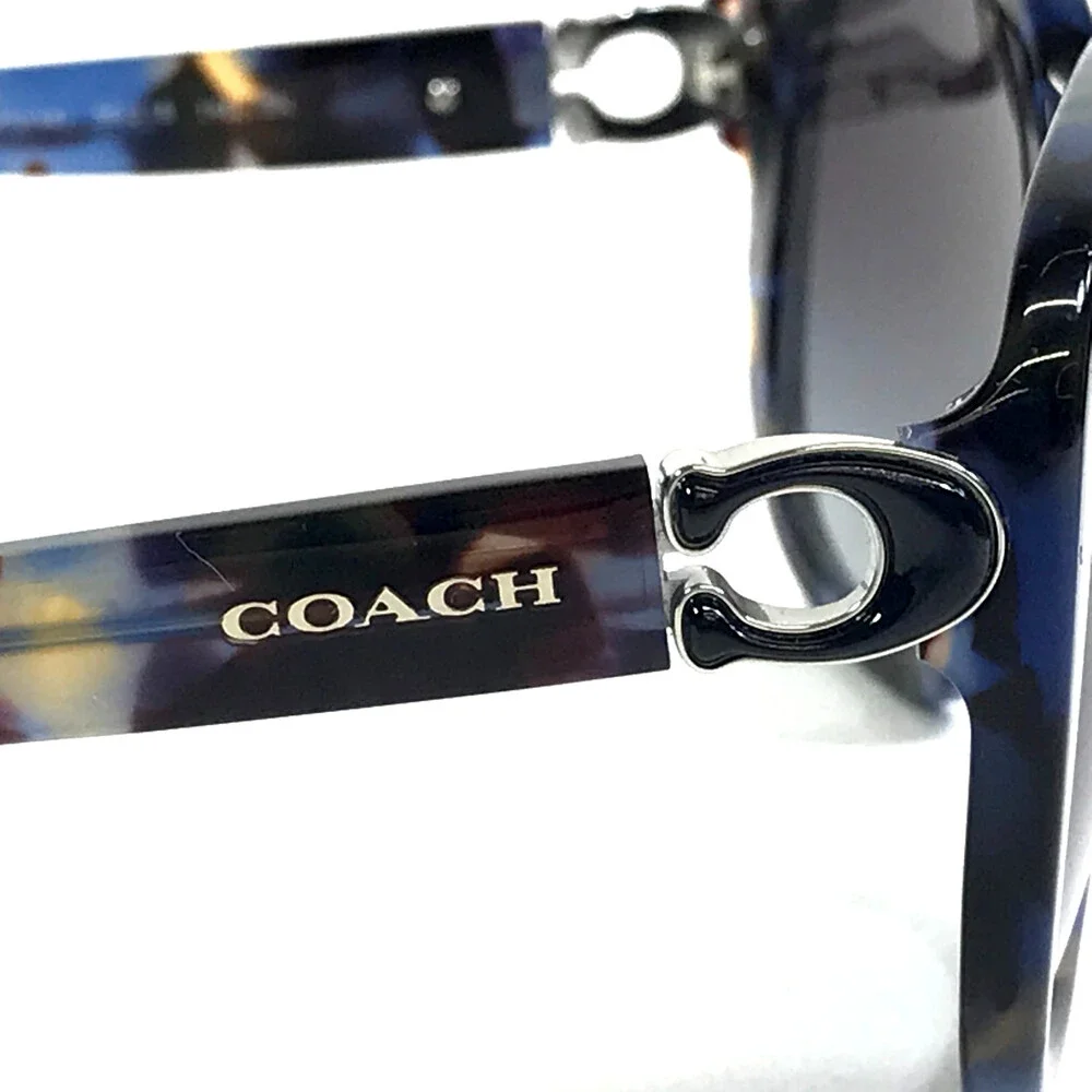 Coach Sunglasses HC8292 L1144 56138G Blue Tortoise Frames with Gray Lenses - Picture 5 of 12